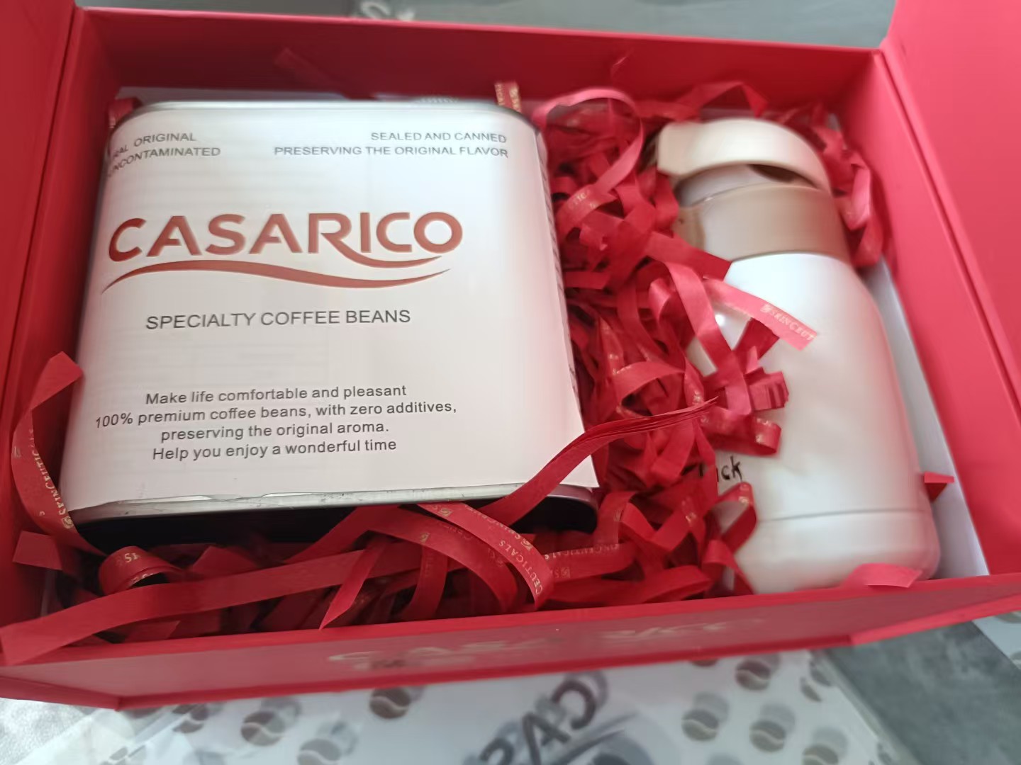 Open CASARICO red coffee gift set